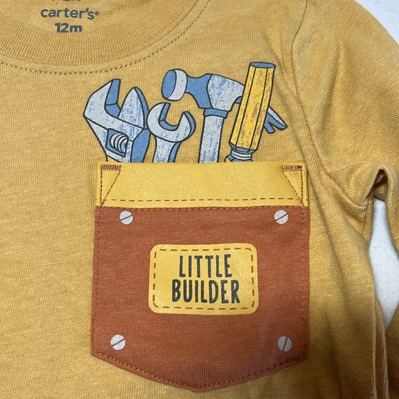 NWT 12M Carters construction long sleeve t-shirt - Picture 2 of 4